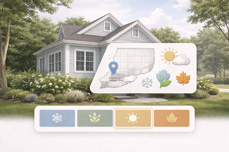 Climate and season planner for paint prep recommendations