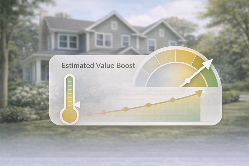 Home value calculator tool for painting project planning
