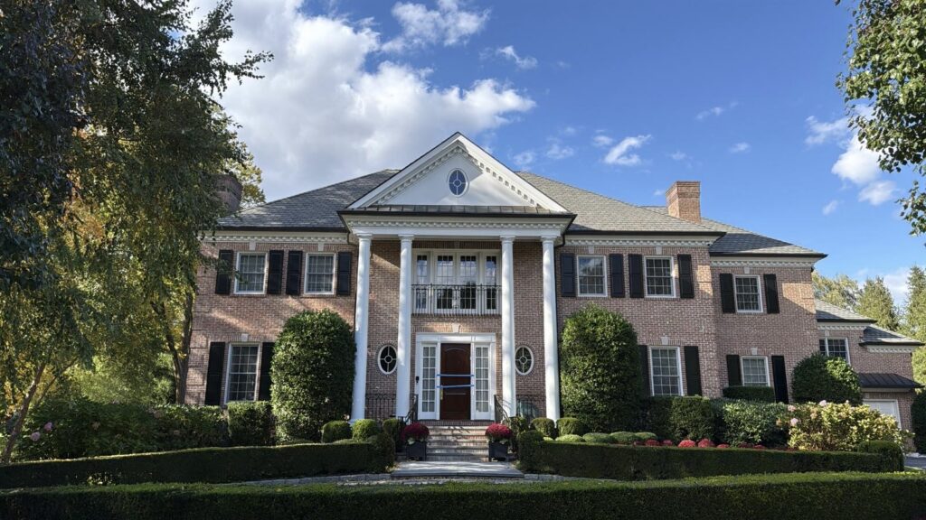 Brick colonial exterior repainting project in Scarsdale NY by Rasmle